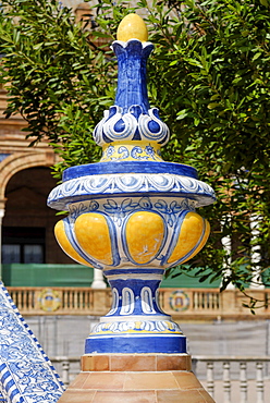 Spanish pavilion, Plaza de Espana, Seville, Andalusia, Spain, Europe