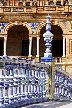 Spanish pavilion, Plaza de Espana, Seville, Andalusia, Spain, Europe