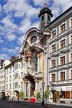 Catholic church Saint Johannes Nepomuk, Asamkirche church, Sendlinger Strasse street, Munich, Upper Bavaria, Germany, Europe