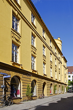 Radspielerhaus house, built in 1678, Hackenstrasse street, Munich, Upper Bavaria, Germany, Europe