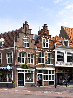 Street corner, Haarlem, Holland, Netherlands, Europe