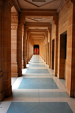 Architectural detail at the Museum of the Maharaja's Palace, Jodhpur, Rajasthan, northern India, Asia