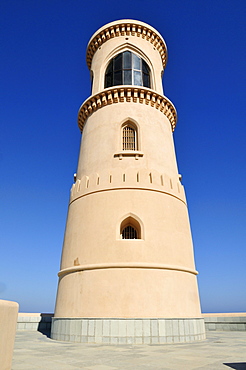 Modern lighthouse at Sur, Al Sharqiya Region, Sultanate of Oman, Arabia, Middle East