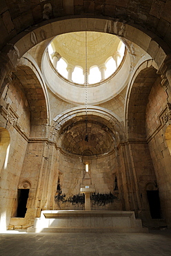 Interior of a historic Armenian Orthodox church at Noravank monastery, Armenia, Asia