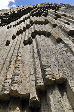 Huge basalt columns at Awan Gorge near Garni, Canyon, Kotayk region, Armenia, Asia