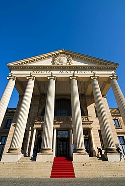 Columns portal, Kurhaus, historic spa hotel and convention center, Wiesbaden, Hesse, Germany