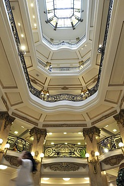 Luxurious interior of a bank building from the early 20th century, Centro Cultural Banco do Brasil, Sao Paulo, Brazil, South America