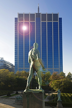 Botanical garden and Finance Tower, Brussels, Brabant, Belgium, Europe