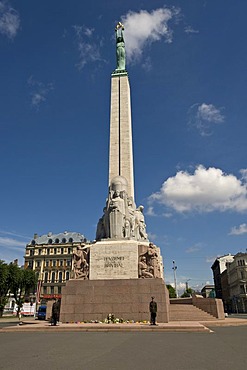 Brivibai monument, Brivibai square, Freedom Monument, Riga, Latvia, Baltic States, PublicGround