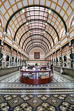 Hall in the main post office, Ho Chi Minh City, Saigon, Vietnam, Southeast Asia