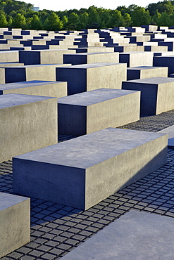 Steles at the Memorial to the Murdered Jews of Europe in Berlin, Germany, Europe