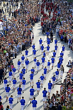 International German Gymnastics Festival 2009 procession, musicians, Frankfurt am Main, Hesse, Germany, Europe