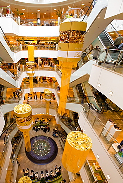 Atrium of the Karstadt department store in Leipzig, Germany, Europe