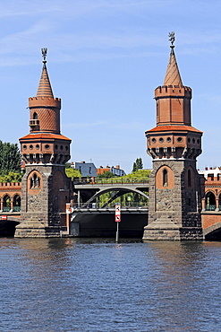 Main towers of the Oberbaumbruecke bridge, Berlin, Germany, Europe