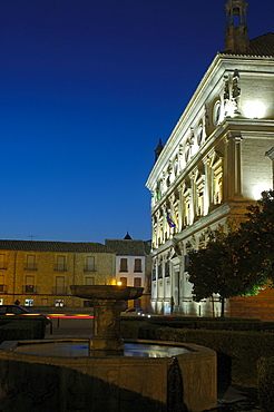 Palacio de las Cadenas in Plaza de Vazquez Molina at dusk, ubeda, Jaen province, Andalusia, Spain, Europe