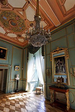 Room designed in the neoclassical style, Schloss Elisabethenburg castle, Rhoen, Thuringia, Germany, Europe