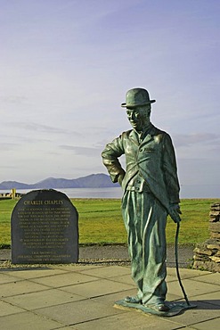 Charlie Chaplin statue, Waterville, Ring of Kerry, Kerry, Ireland