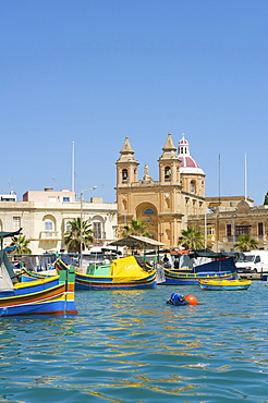 Fishing boats in Marsaxlokk, Malta, Europe