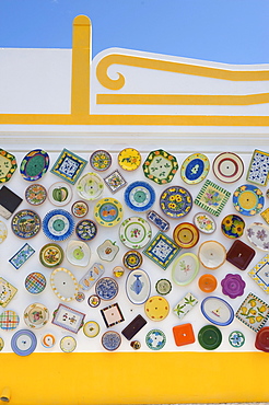 Ceramic plates as souvenirs, Algarve, Portugal, Europe