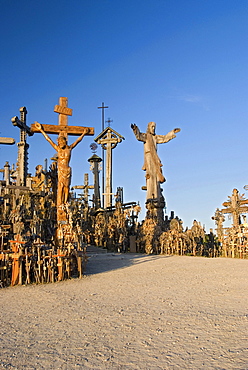 Forecourt of the Hill of Crosses, Siauliai, Lithuania, Europe