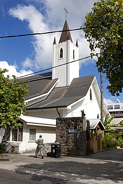 St. Paul's Church in Albert Street, the capital city of Victoria, Mahe Island, Seychelles, Indian Ocean, Africa