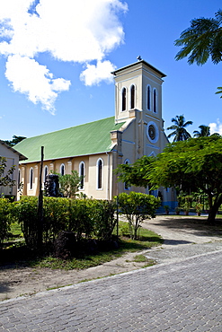 Church of La Digue, La Digue Island, Seychelles, Indian Ocean, Africa