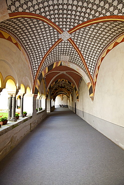 The abbey of Sayn with cloister, Sayn, Koblenz, Rhineland-Palatinate, Germany, Europe