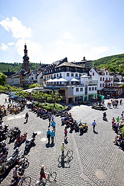 View on to Cochem, district of Cochem-Zell, Moselle, Rhineland-Palatinate, Germany, Europe