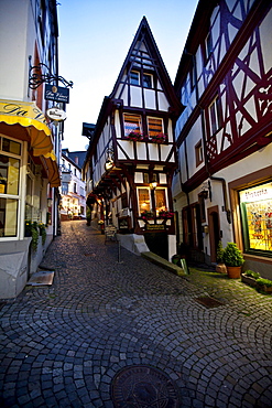 The Spitzenhaeuschen house at the historic Bernkastel marketplace, Bernkastel-Kues, Mosel river, Rhineland-Palatinate, Germany, Europe