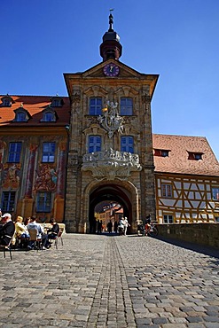 Old Town Hall with Upper Bridge, Bamberg, Upper Franconia, Bavaria, Germany, Europe