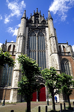 Hooglandse Chuch, a gothic church in the old city center, Leiden, province of South Holland, Zuid-Holland, Netherlands, Benelux, Europe