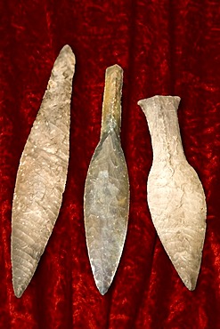 Three flint axes from the stone age