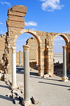 Eastern desert castle of the Umayyaden Qasr al-Hair ash-Sharqi, Syria, Asia