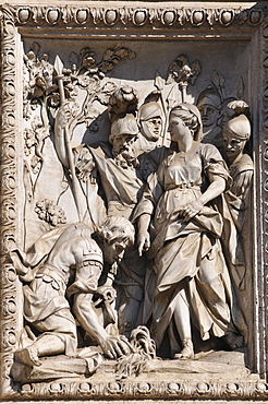 Relief on the Fontana di Trevi, Trevi Fountain, historic city centre, Rome, Italy, Europe