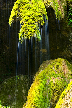 Schleierfaelle waterfalls, Ammergau, Upper Bavaria, Bavaria, Germany, Europe