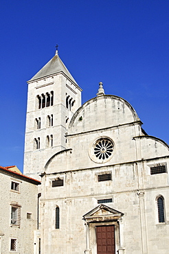 St Mary's Church, Crkva svete Marije, with Romanesque Campanile, bell tower, in Zadar, Dalmatia, Croatia, Europe