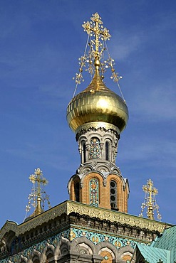 Russian chapel of the Mathildenhoehe artist's colony, Darmstadt, Hesse, Germany, Europe