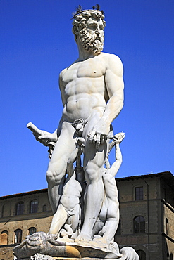 Neptune fountain in Florence, Tuscany, Italy, Europe