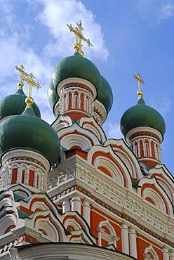 Domes of Trinity church, Moscow, Russia