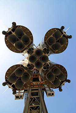 Breadboard model of the rocket Vostok-1 on which Jury Gagarin departed to space for the first time, Moscow, Russia