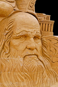 Sand sculpture, international exhibition in Kolomenskoye, Moscow, Russia