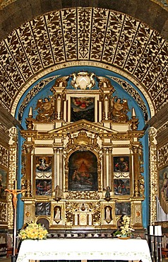 Altar, Lluc Monastery, El Santuari de Lluc, pilgrimage church, Escorca, Mallorca, Balearics, Spain, Europe