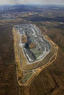 Aerial photo of Fernewaldhalde, Prosper-Haniel mine, Bottrop, Ruhr Area, North Rhine-Westphalia, Germany, Europe