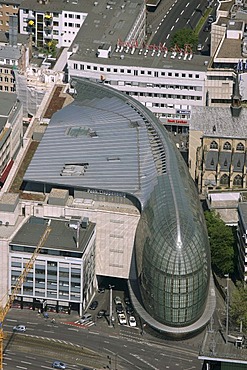 Aerial view, P&K Whale in southern downtown, Cologne, Rhineland, North Rhine-Westphalia, Germany, Europe