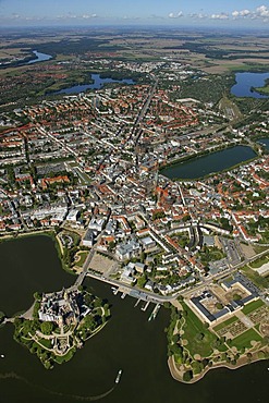 Aerial view, Schwerin, Mecklenburg lake district, Mecklenburg-Western Pomerania, Germany, Europe