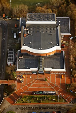 Aerial photo, Starlight-Express, musical theater, Bochum, Ruhr Area, North Rhine-Westphalia, Germany, Europe