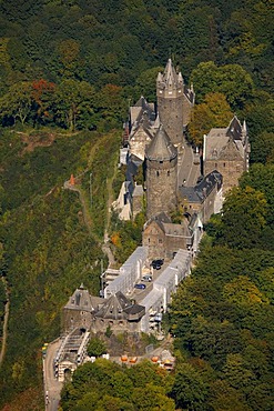 Aerial photo, Altena Castle, Lenne River, Altena, Maerkischer Kreis, Sauerland, North Rhine-Westphalia, Germany, Europe