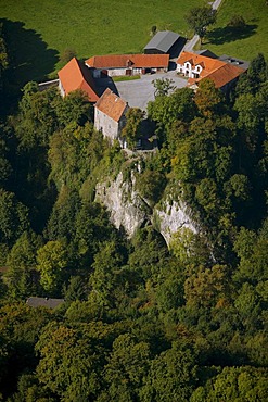 Aerial photo, Burg Klusenstein, Klusenstein Castle, Hemer, Maerkischer Kreis, Sauerland, North Rhine-Westphalia, Germany, Europe