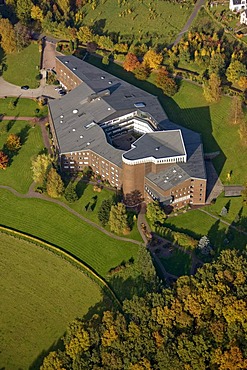 Aerial photo, convent of the Franciscan nun order of the Eternal Worship in Olpe, Sauerland, North Rhine-Westphalia, Germany, Europe