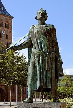 Memorial King Canute, Odense, Funen, Denmark, Europe